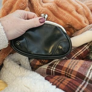 Express Black Leather Women's Coin Purse